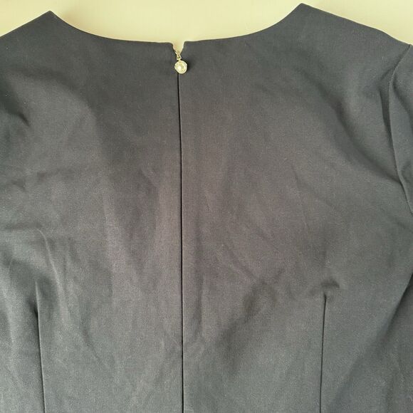 karl lagerfeld Women’s Wide Leg Jumpsuit Black With Stitching Size 12 - Picture 15 of 16